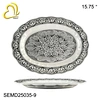 Oval Melamine Tray | Decorative Melamine Platter, 15.75 inch Melamine Serving Platter | SEBEST
